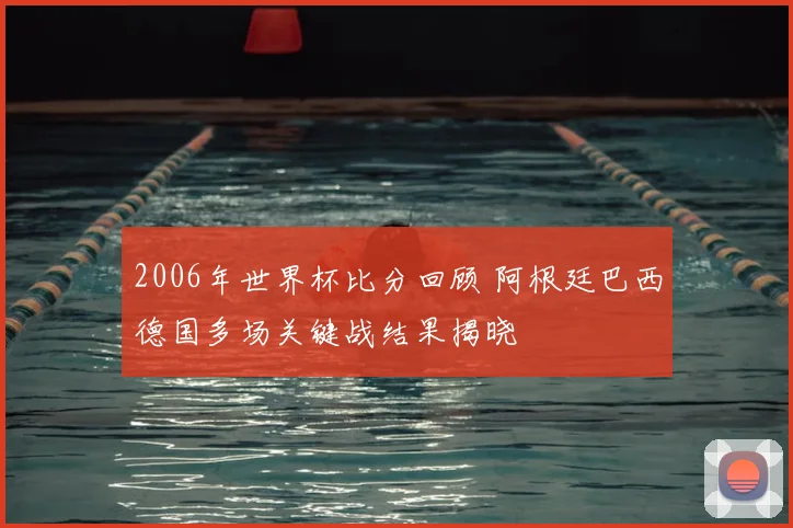 2006年世界杯比分回顾 阿根廷巴西德国多场关键战结果揭晓